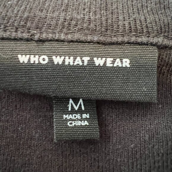 Who What Wear Black Tank with Gingham Check Ruffle Sleeve Size Large - Picture 5 of 7